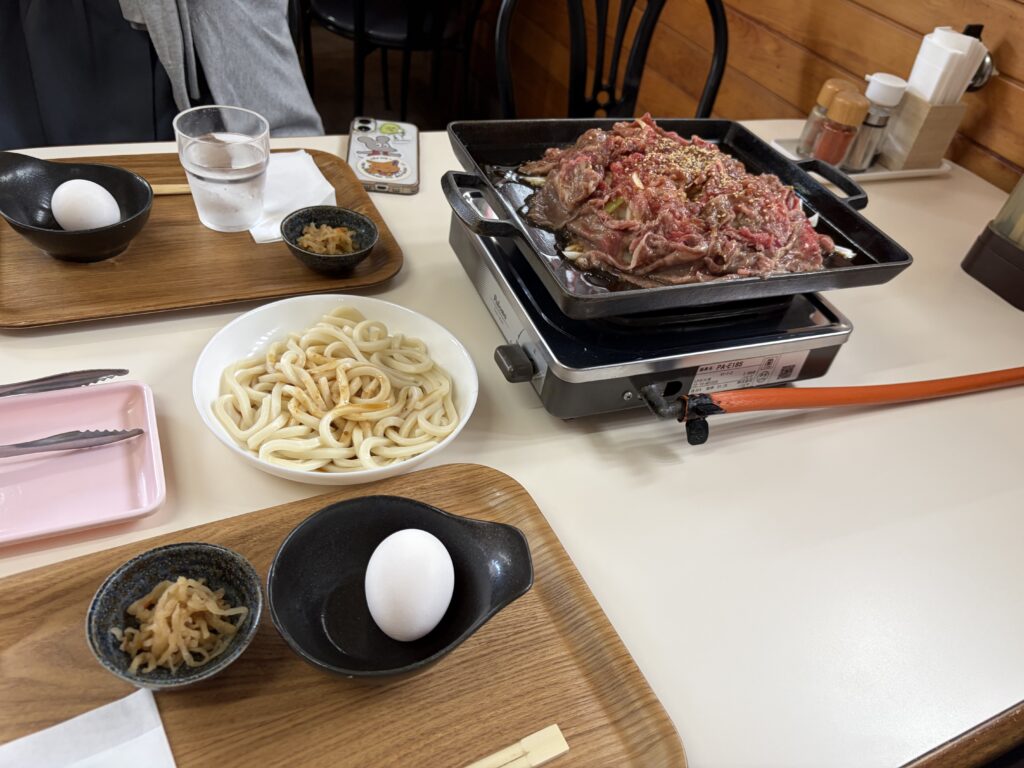 食堂上高地のバラ焼